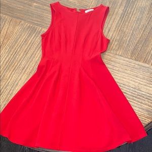 Red mini summer dress